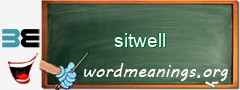 WordMeaning blackboard for sitwell